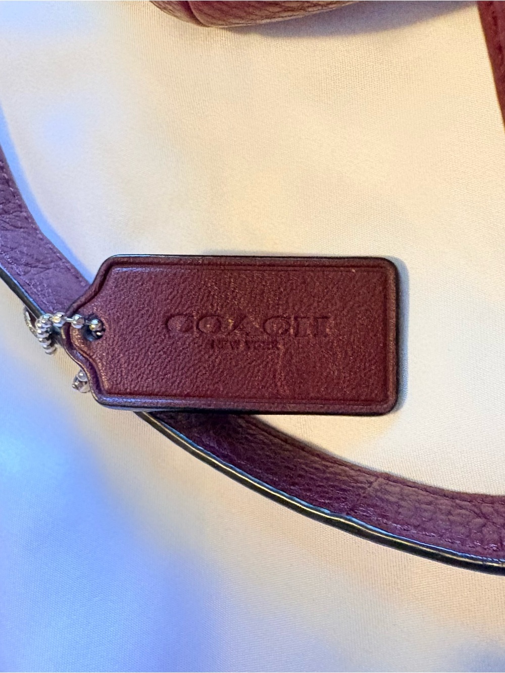 Coach Mini Billie Backpack Pebbled Burgundy in Like New Condition - Picture 10 of 14